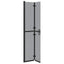 Walk-In brusevæg Sort 70 x 6,5 x 190 cm