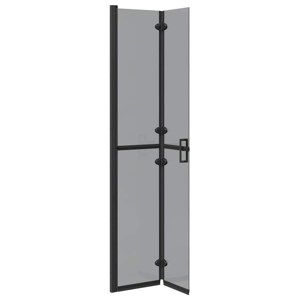 Walk-In brusevæg Sort 70 x 6,5 x 190 cm
