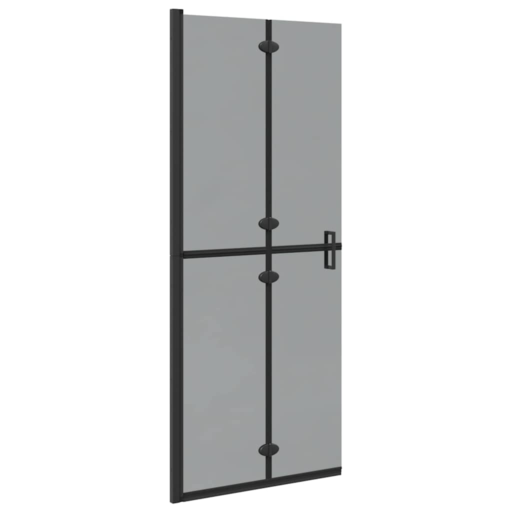 Walk-In brusevæg Sort 80 x 6,5 x 190 cm