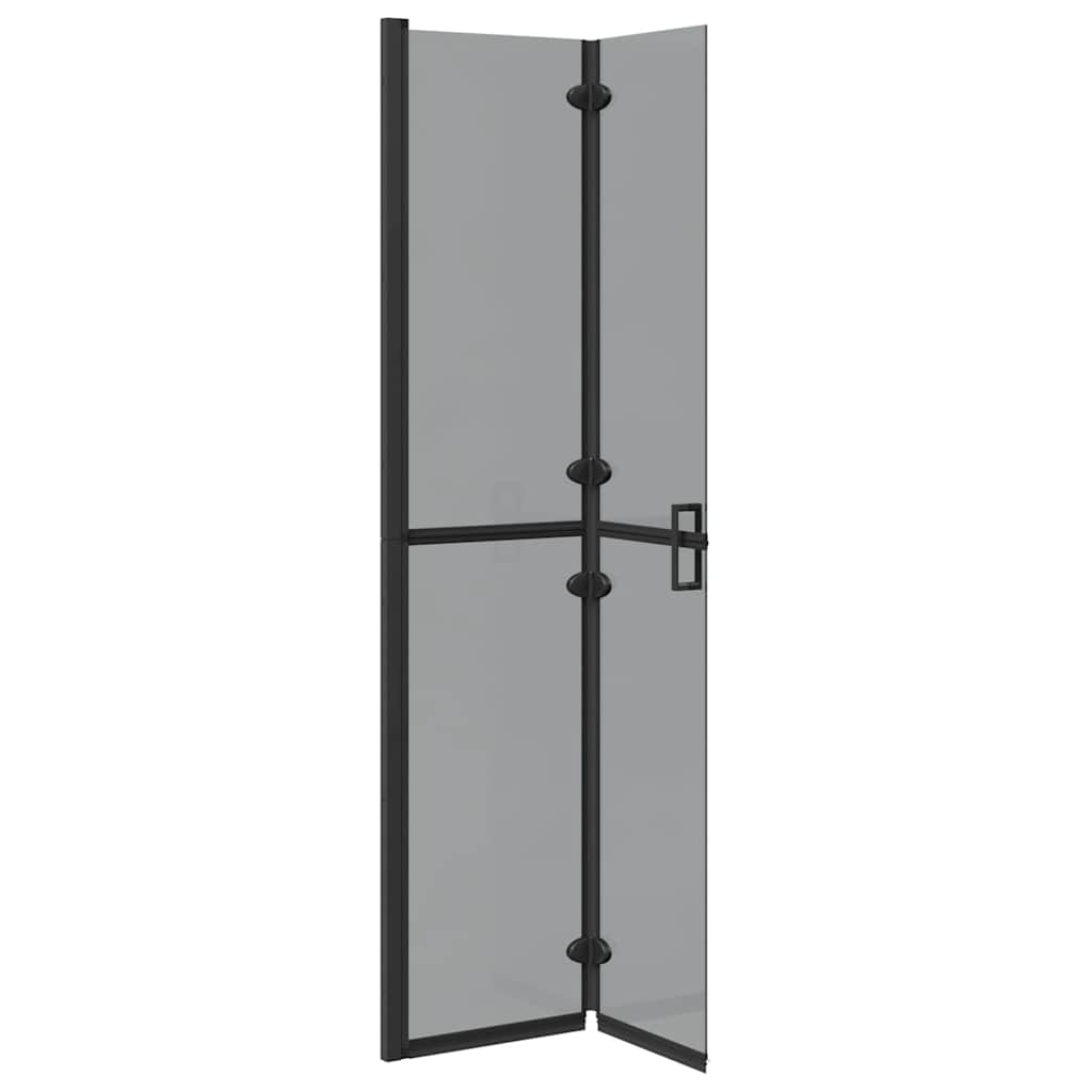 Walk-In brusevæg Sort 80 x 6,5 x 190 cm