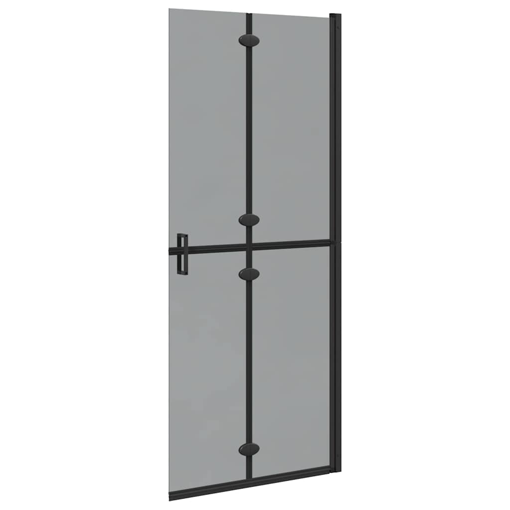 Walk-In brusevæg Sort 80 x 6,5 x 190 cm