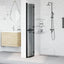 Walk-In brusevæg Sort 90 x 6.5 x 190 cm