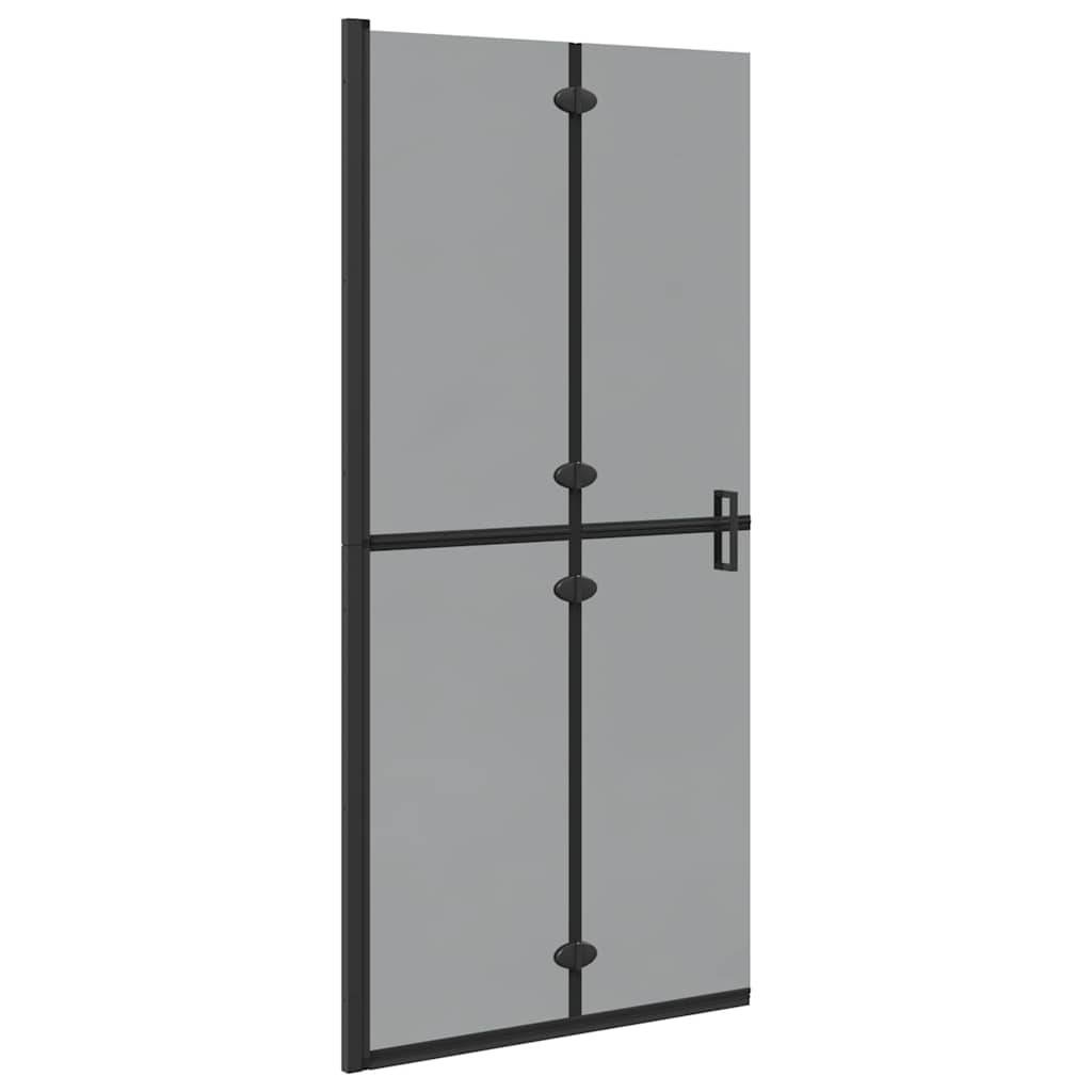 Walk-In brusevæg Sort 90 x 6.5 x 190 cm