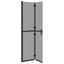 Walk-In brusevæg Sort 90 x 6.5 x 190 cm