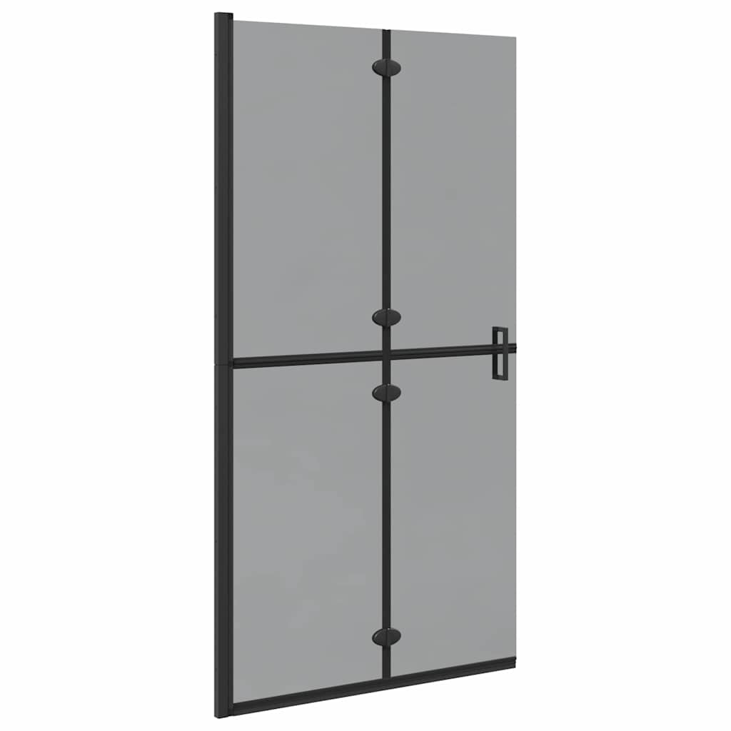 Walk-In brusevæg Sort 100 x 6,5 x 190 cm