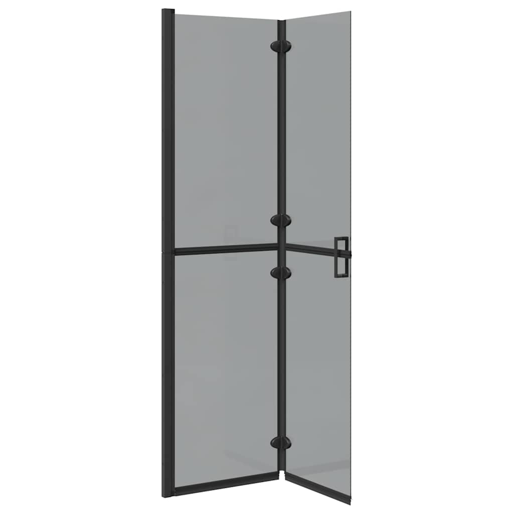 Walk-In brusevæg Sort 100 x 6,5 x 190 cm