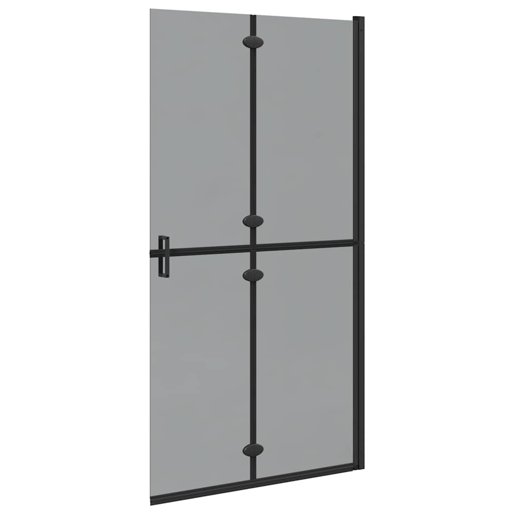 Walk-In brusevæg Sort 100 x 6,5 x 190 cm