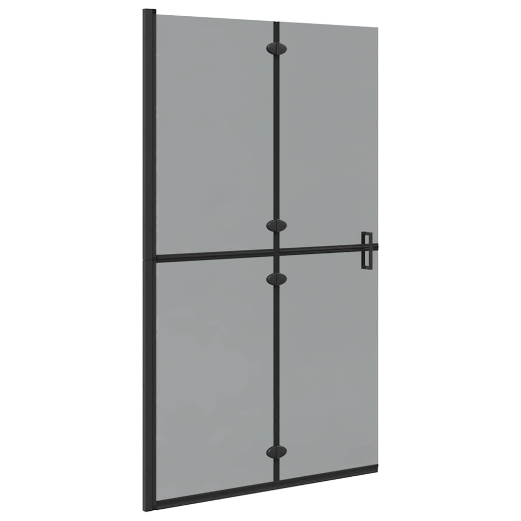 Walk-In brusevæg Sort 110 x 6,5 x 190 cm