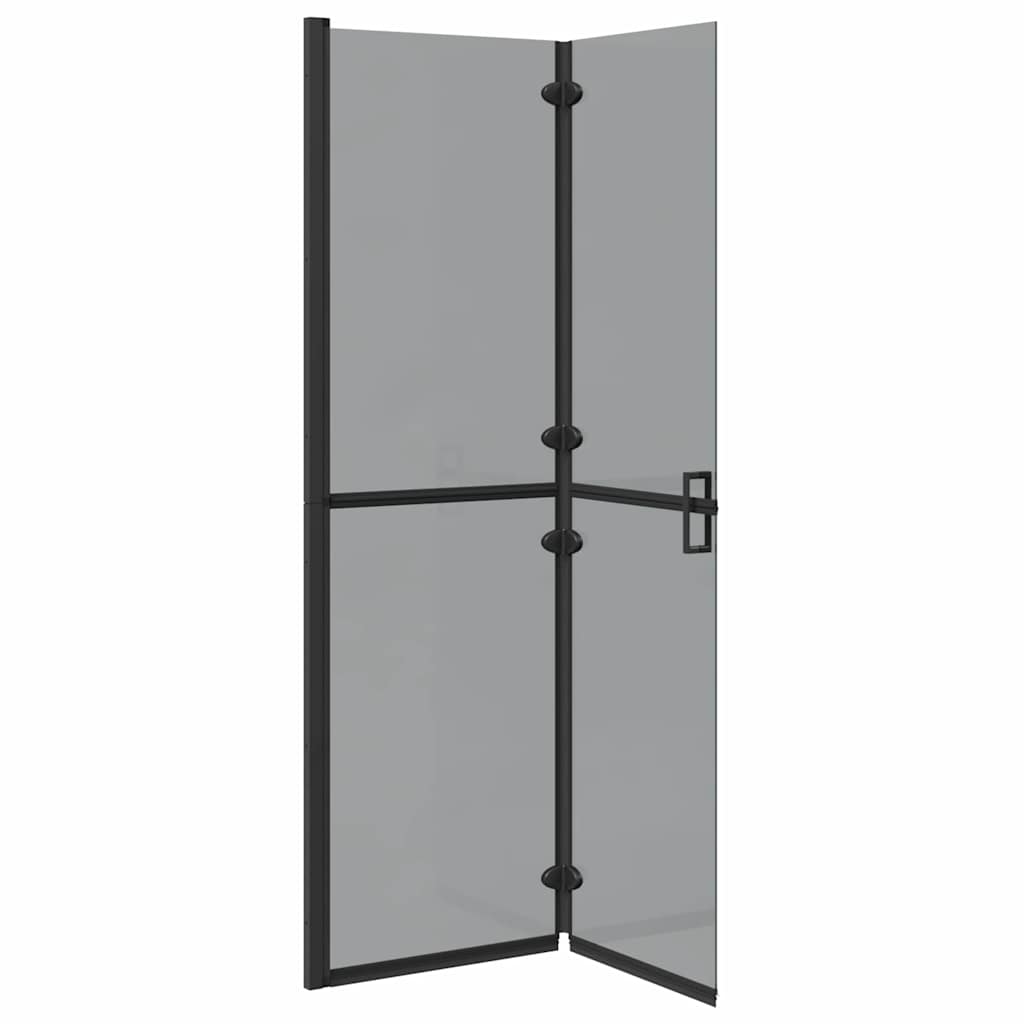 Walk-In brusevæg Sort 110 x 6,5 x 190 cm