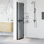 Walk-In brusevæg Sort 120 x 6,5 x 190 cm