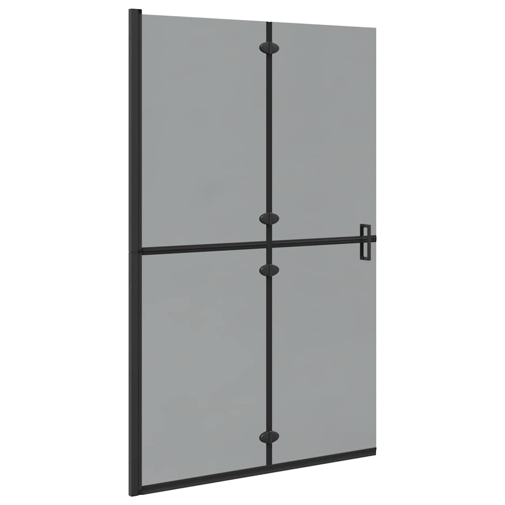 Walk-In brusevæg Sort 120 x 6,5 x 190 cm