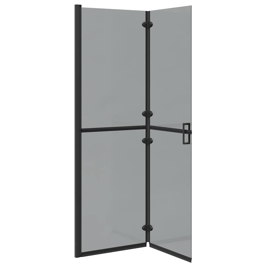 Walk-In brusevæg Sort 120 x 6,5 x 190 cm