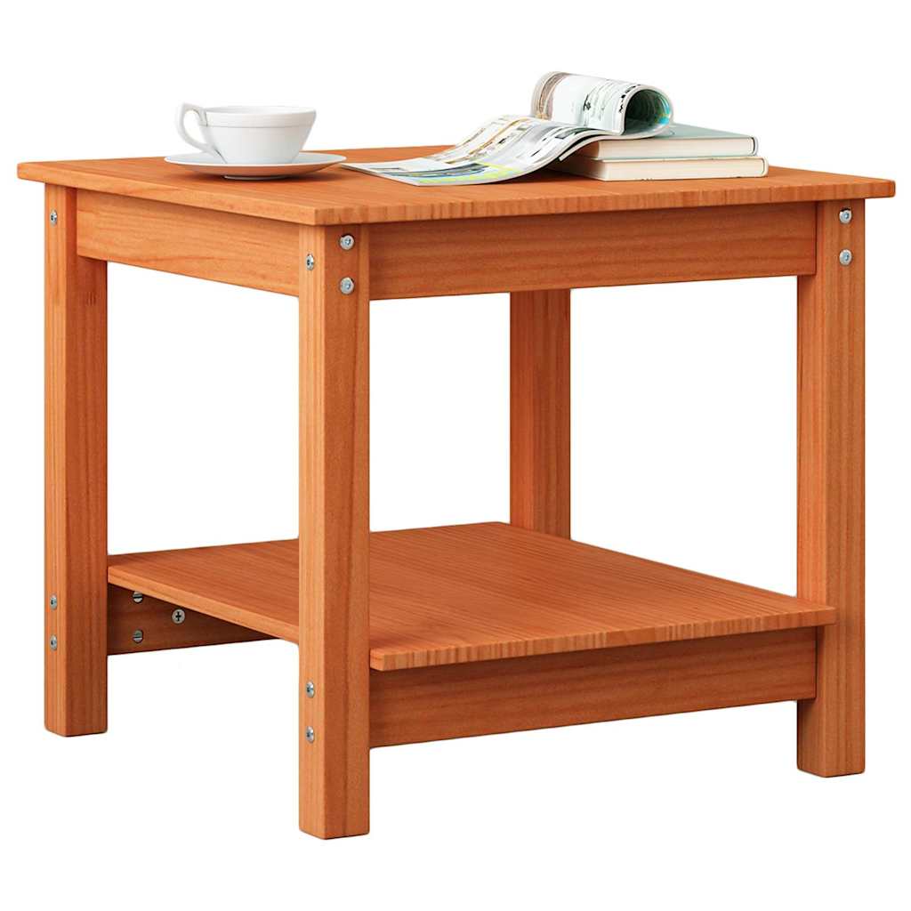 Sofabord Gyldenbrun 50 x 50 x 45 cm Massivt fyrretræ