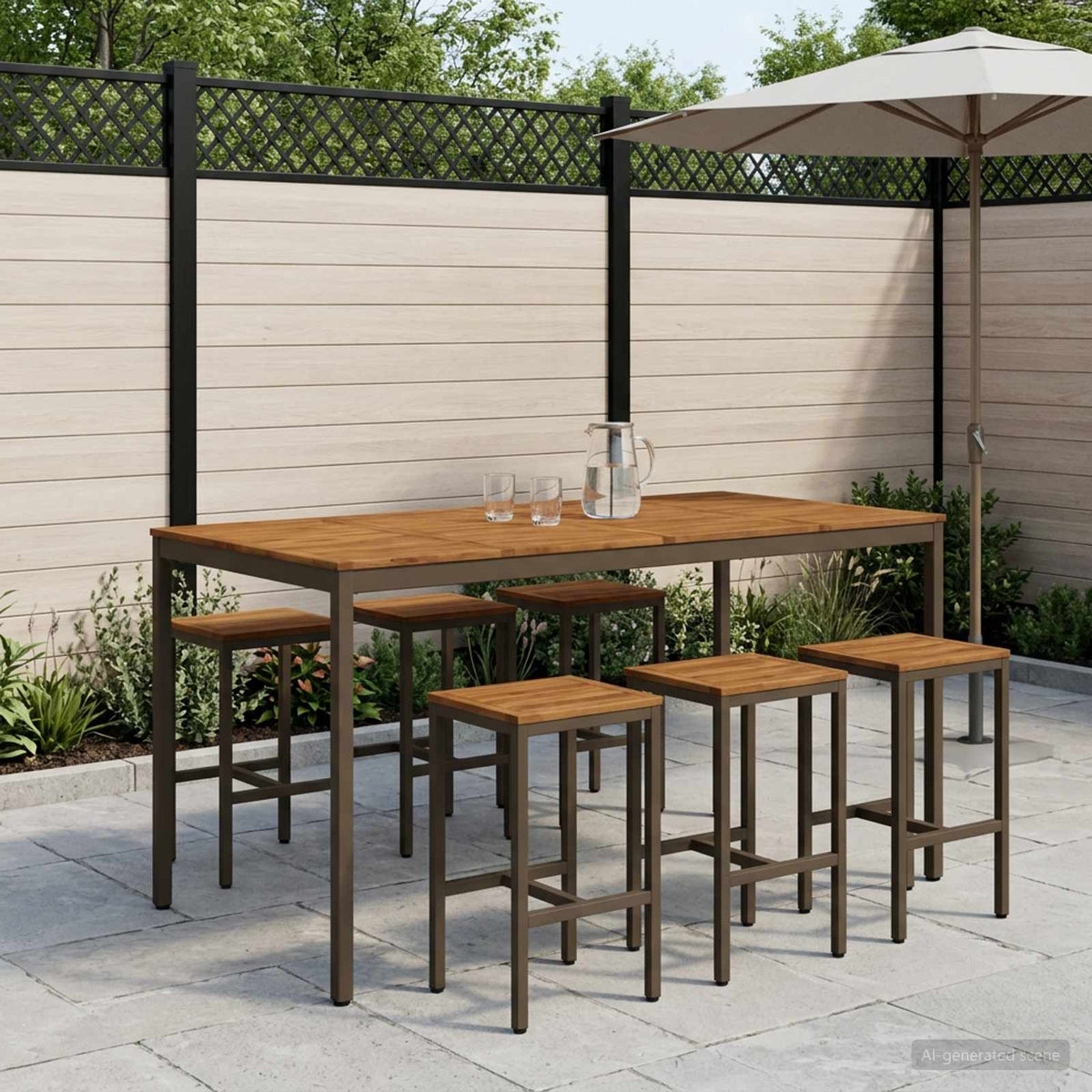 Have Bar Bord Naturlig og Kaffe 196 x 100,5 x 105 cm
