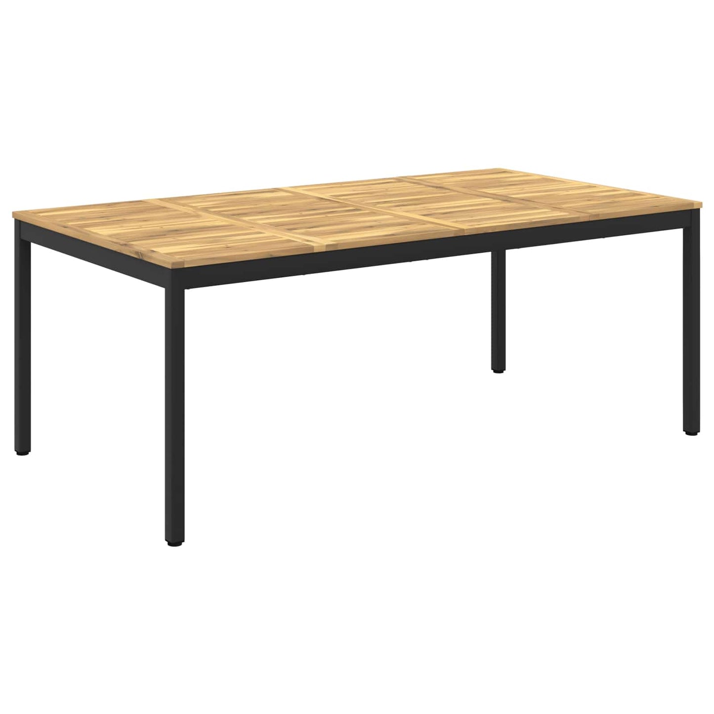 Havemiddagstabel Hvid og sort 196 x 100,5 x 75 cm
