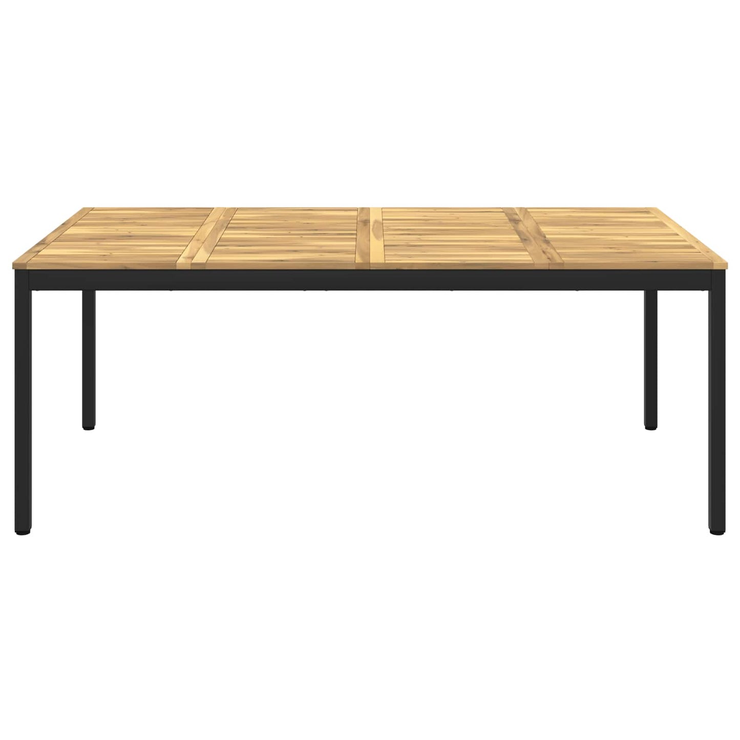 Havemiddagstabel Hvid og sort 196 x 100,5 x 75 cm