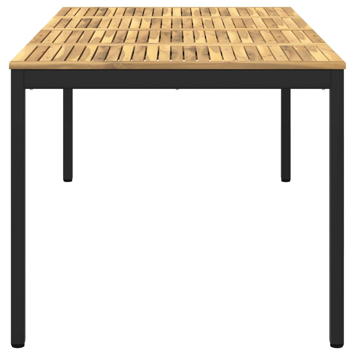 Havemiddagstabel Hvid og sort 196 x 100,5 x 75 cm