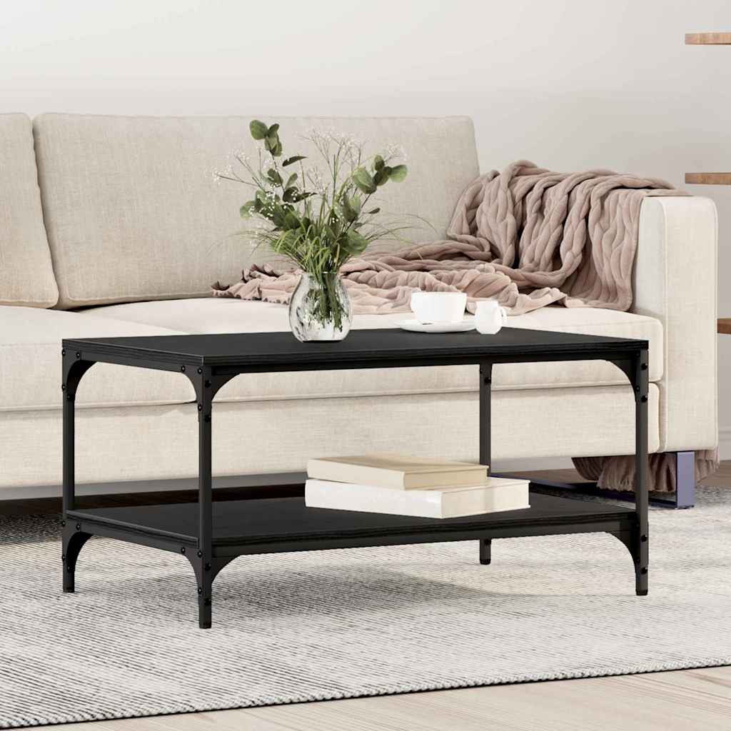 Sofabord Sort eg 82 x 50 x 40 cm Konstrueret træ