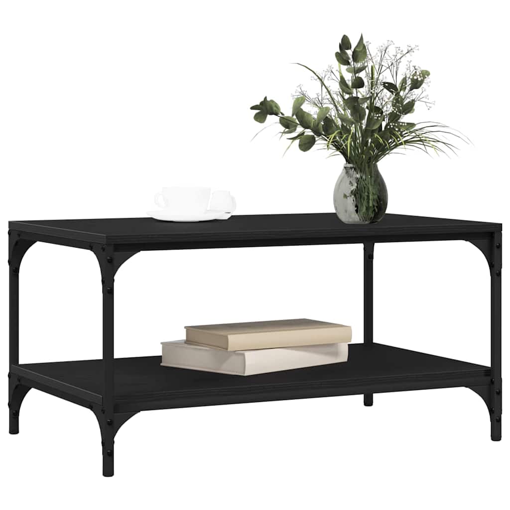 Sofabord Sort eg 82 x 50 x 40 cm Konstrueret træ