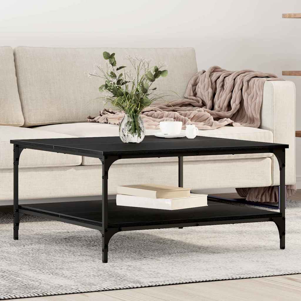 Sofabord Sort eg 80 x 80 x 40 cm Konstrueret træ