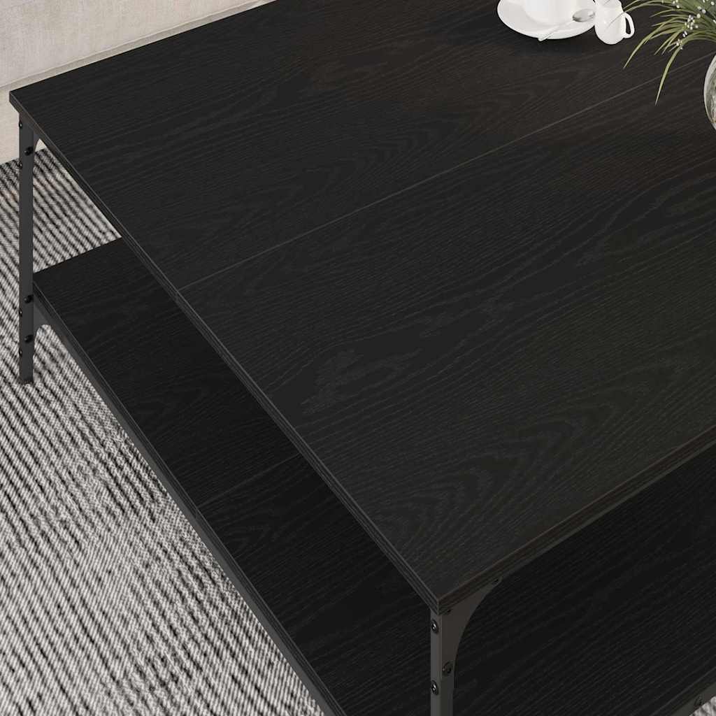 Sofabord Sort eg 100 x 100 x 40 cm Konstrueret træ