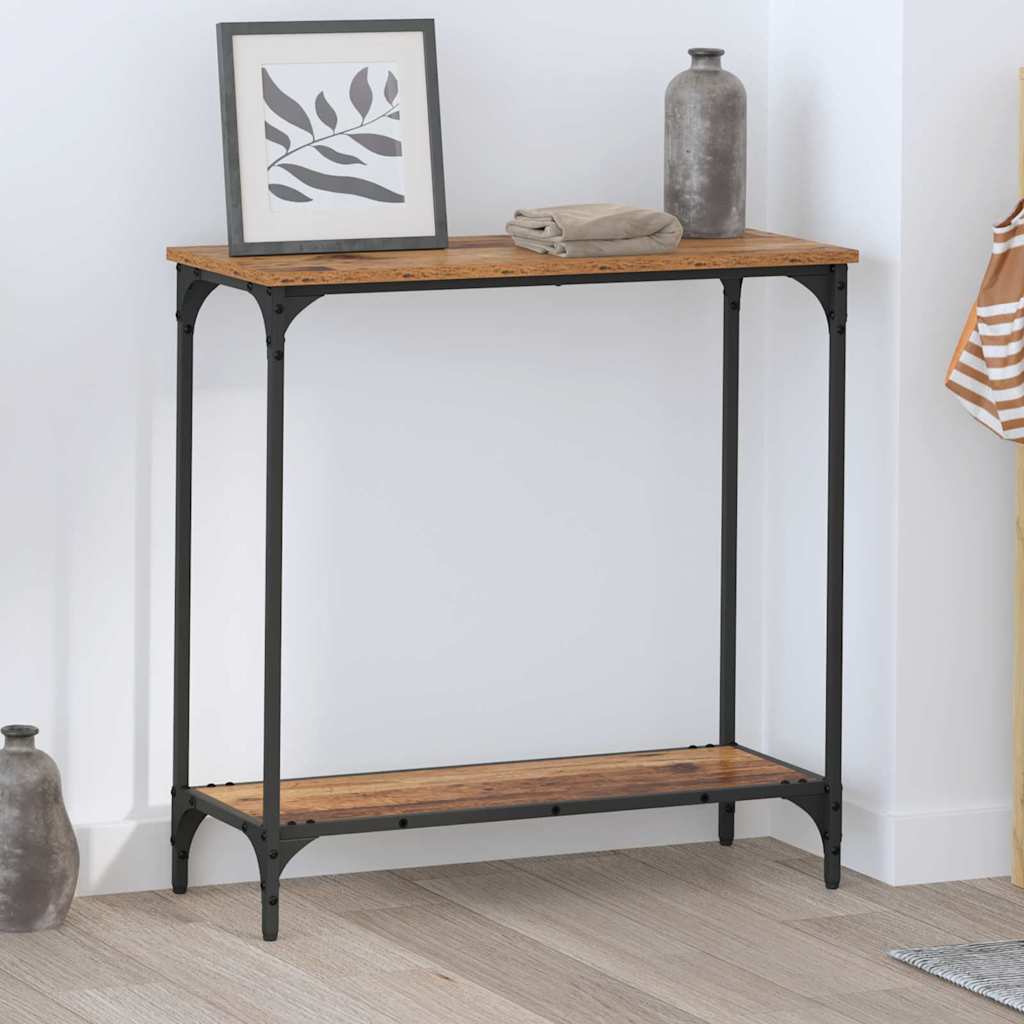 Konsolbord Gammelt træ 75 x 30.5 x 75 cm Konstrueret træ