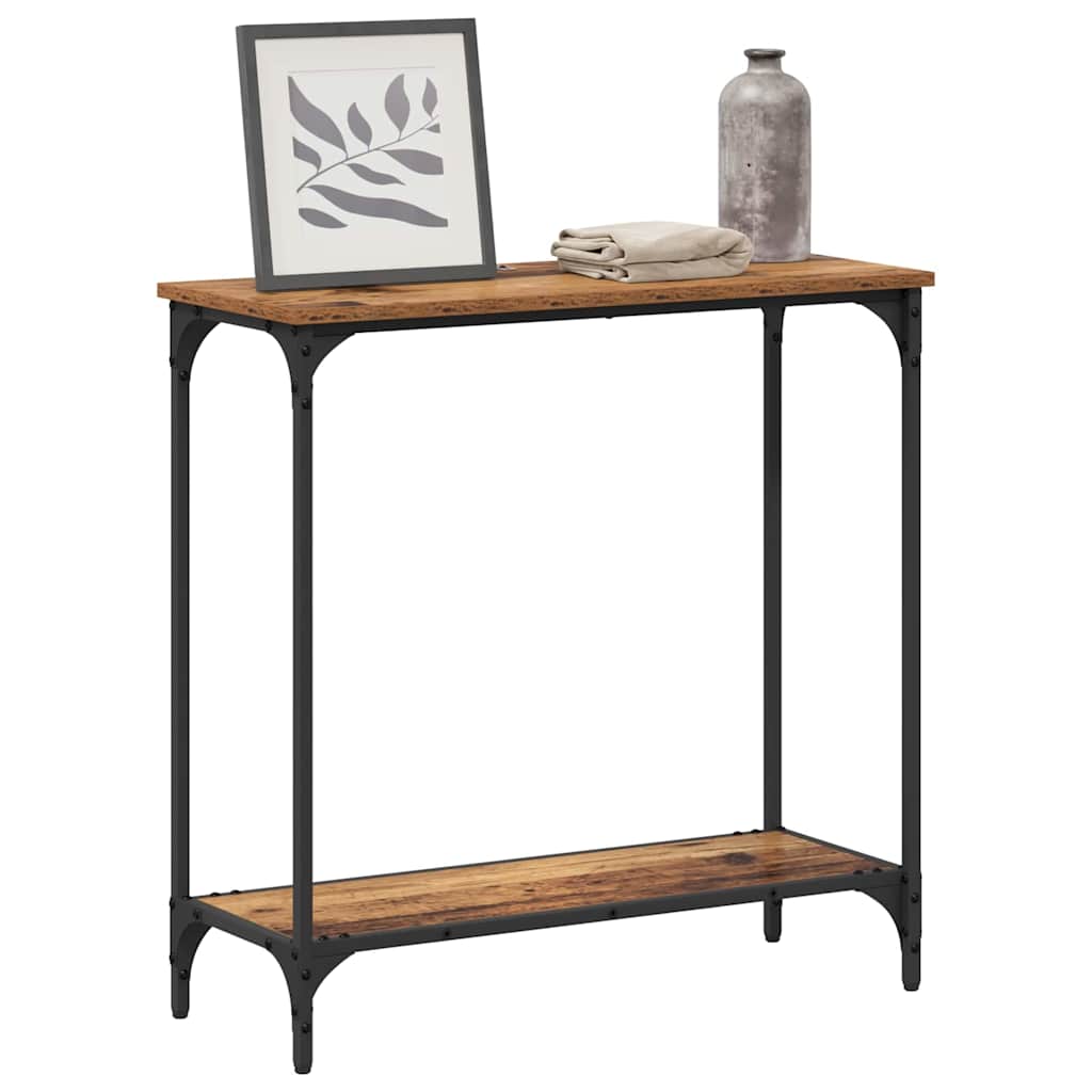 Konsolbord Gammelt træ 75 x 30.5 x 75 cm Konstrueret træ