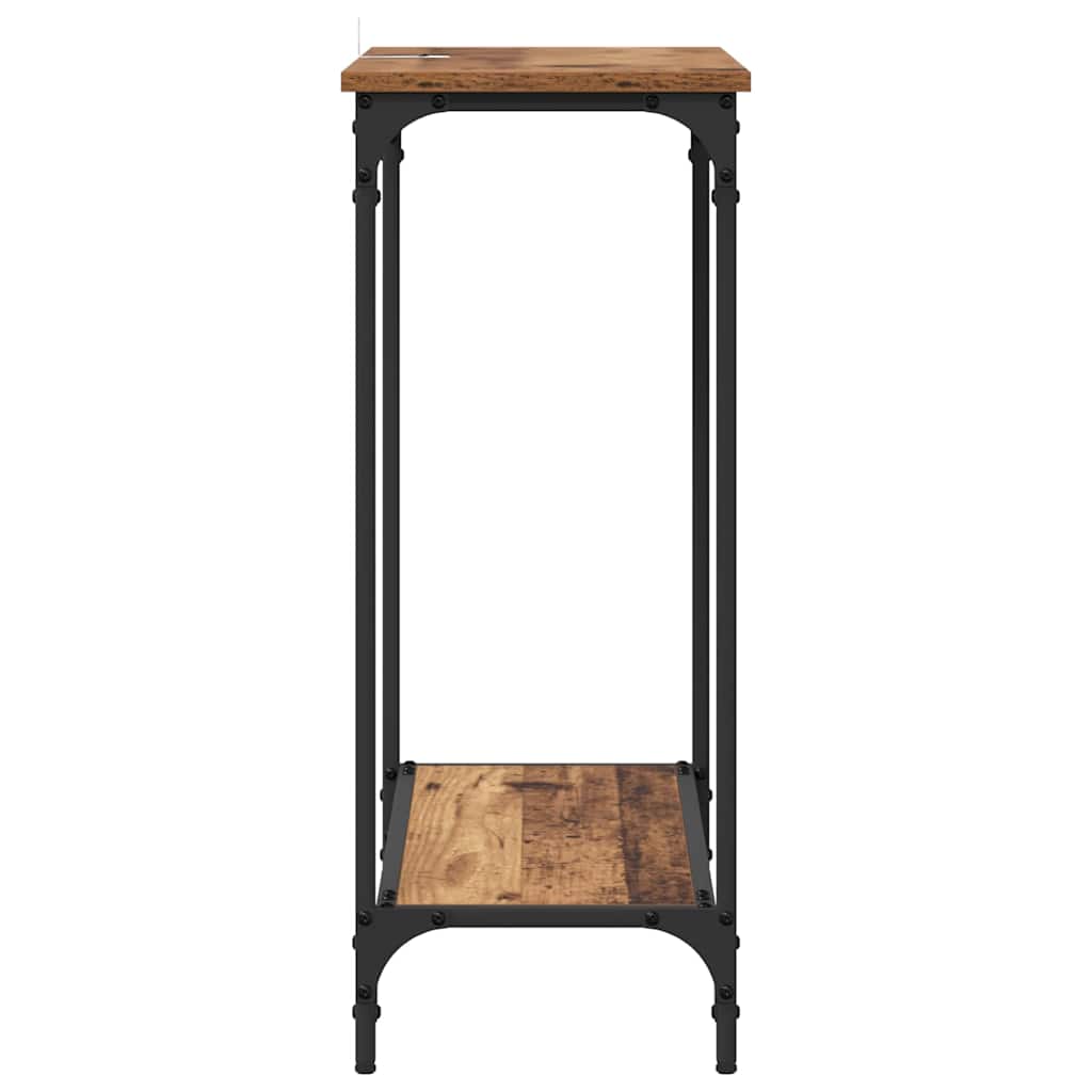 Konsolbord Gammelt træ 75 x 30.5 x 75 cm Konstrueret træ