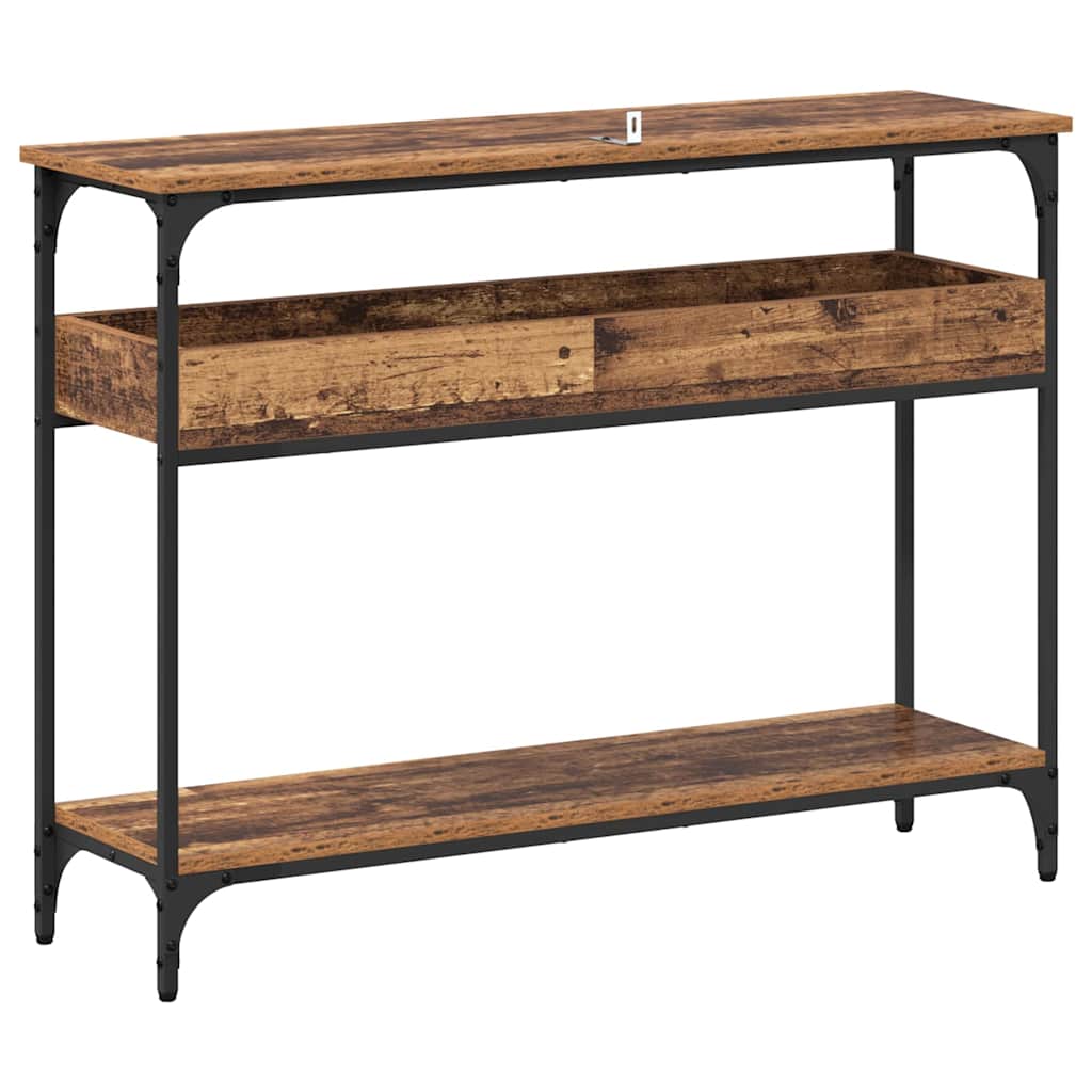 Konsolbord Gammelt træ 100 x 29 x 75 cm Konstrueret træ
