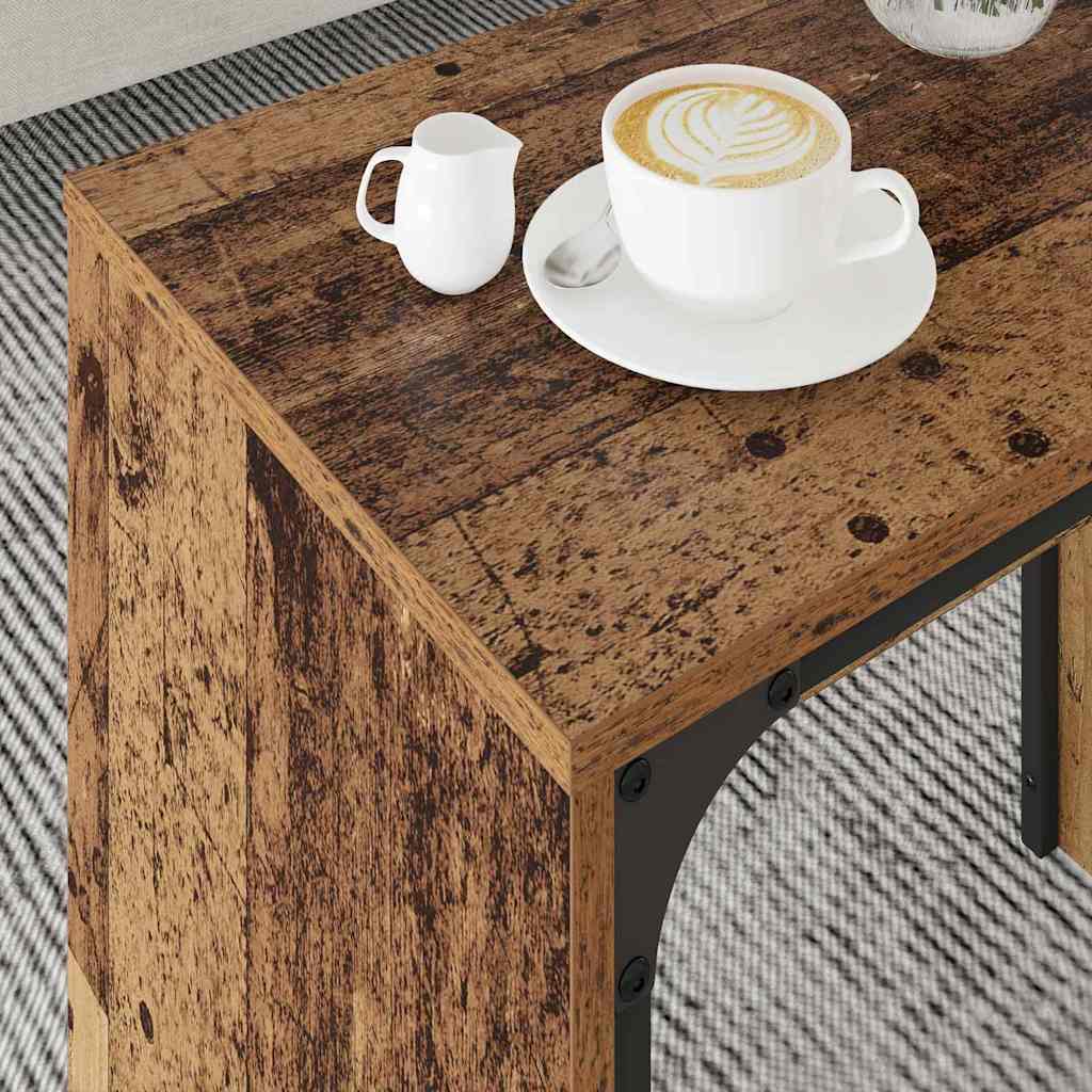 Sofabord 3 stk. Gammelt træ 60 x 35 x 56 cm Konstrueret træ