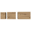 Sofabord 3 stk. Artisan Egetræ 60 x 35 x 56 cm Konstrueret træ