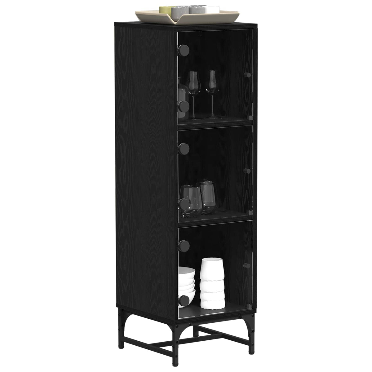 Sideboard Sort eg 35 x 37 x 117 cm