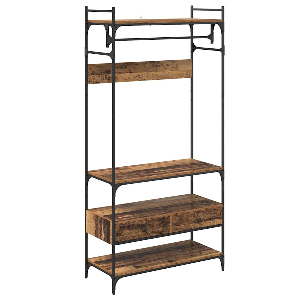 Garderobeskab Gammelt træ 89 x 39 x 184.5 cm Konstrueret træ
