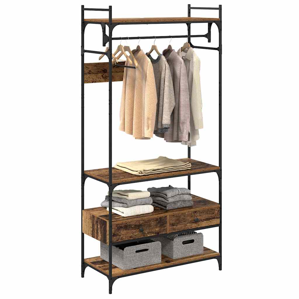 Garderobeskab Gammelt træ 89 x 39 x 184.5 cm Konstrueret træ