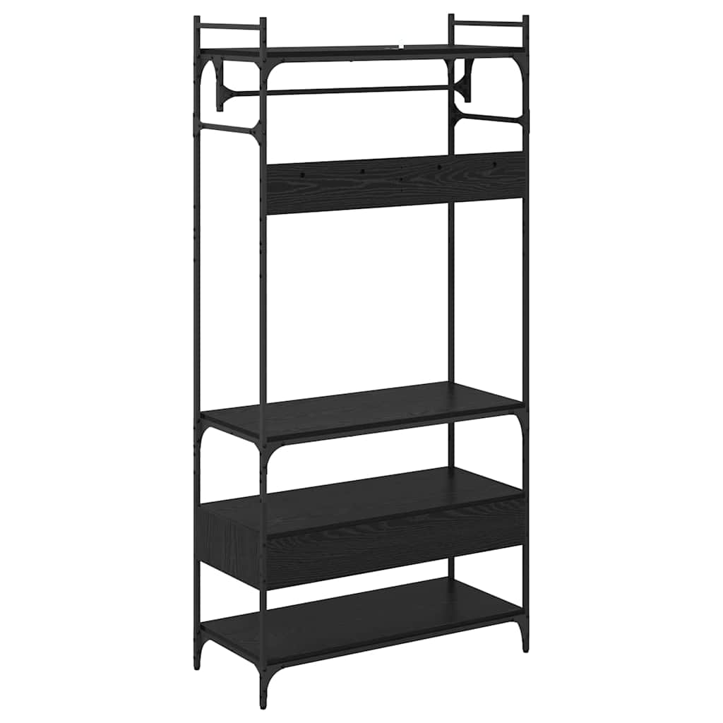 Garderobeskab Sort eg 89 x 39 x 184.5 cm Konstrueret træ