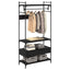Garderobeskab Sort eg 89 x 39 x 184.5 cm Konstrueret træ