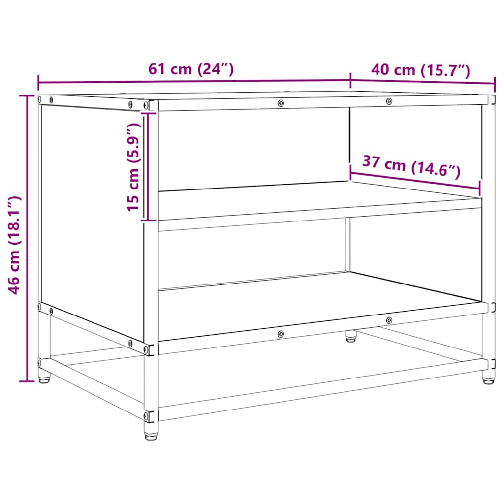 TV Enheder 61 x 40 x 46 cm Gammelt træ Konstrueret træ
