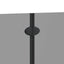 Bruser Indhegning Sort 130 x 138 cm ESG Glas og Aluminium