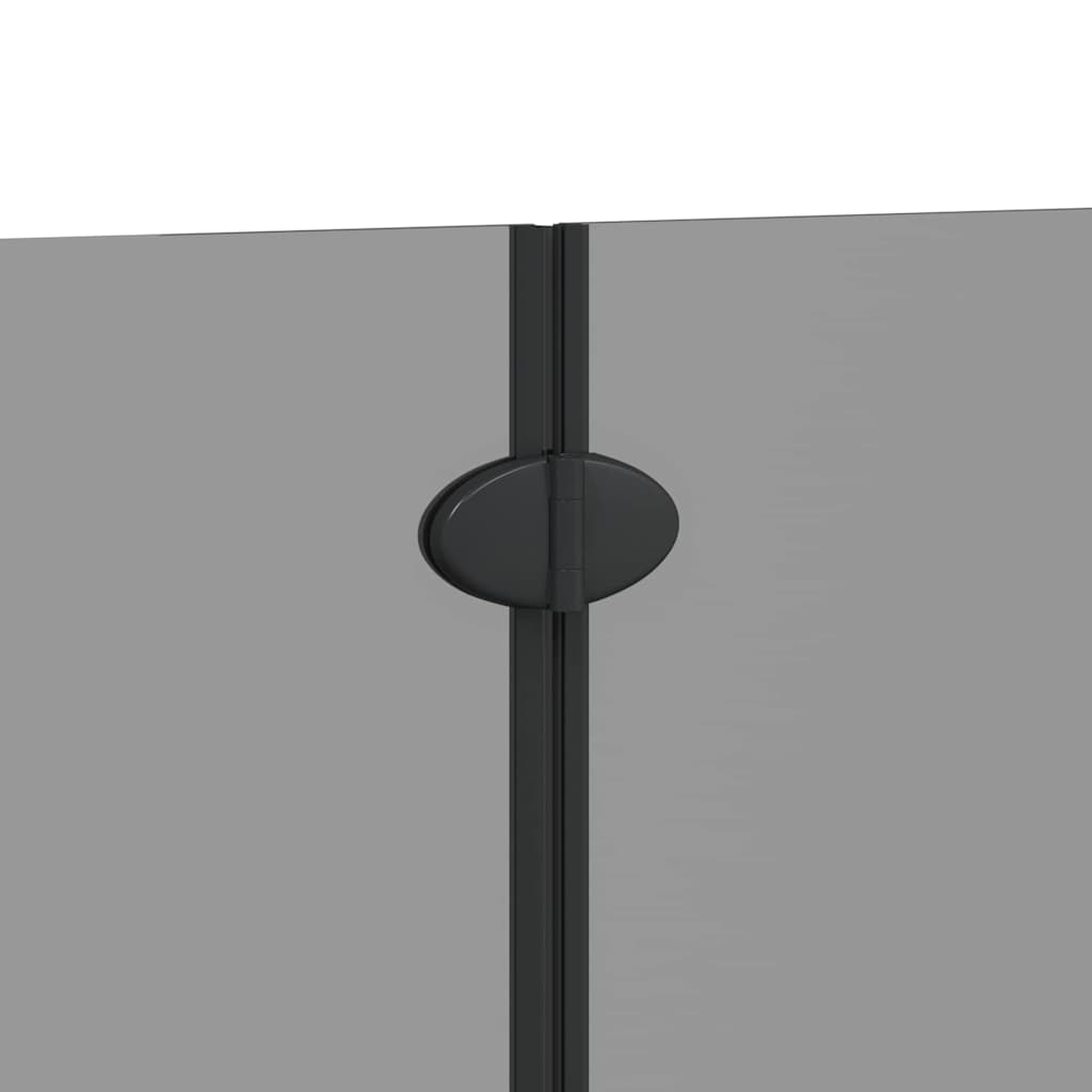 Bruser Indhegning Sort 130 x 138 cm ESG Glas og Aluminium
