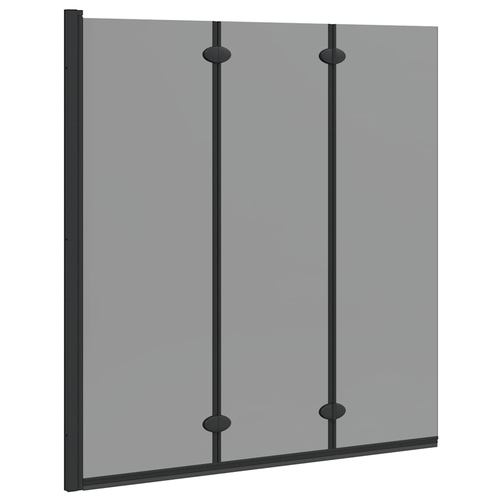 Bruser Indhegning Sort 130 x 138 cm ESG Glas og Aluminium