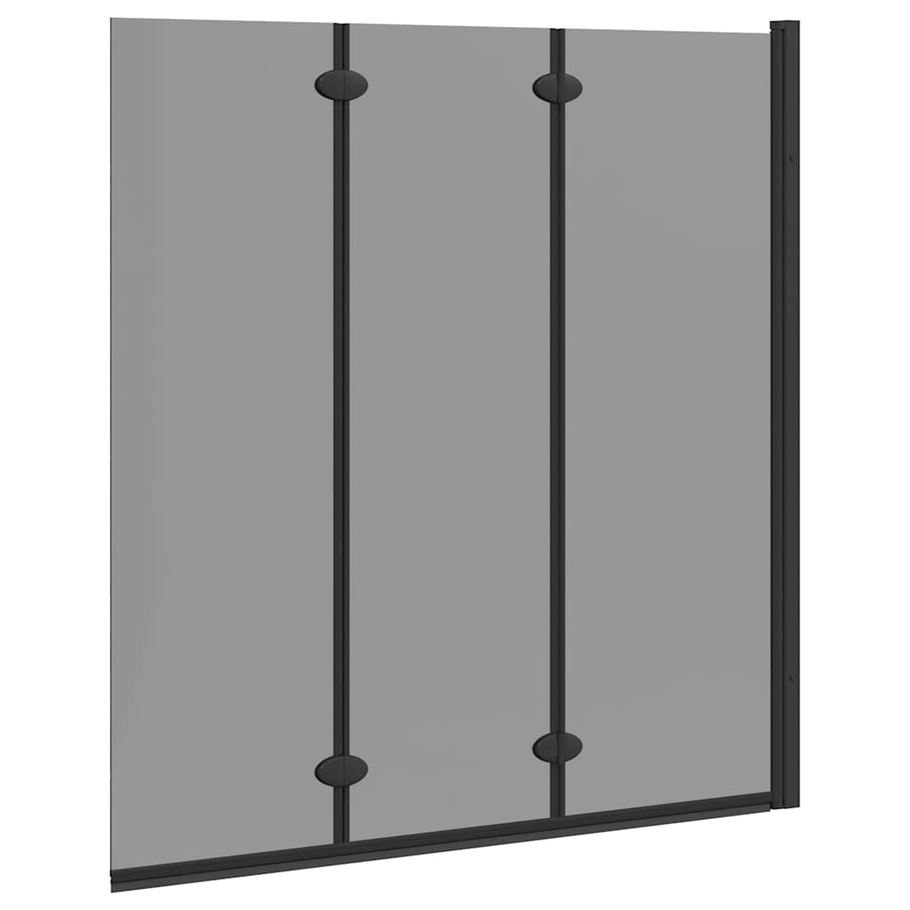 Bruser Indhegning Sort 130 x 138 cm ESG Glas og Aluminium