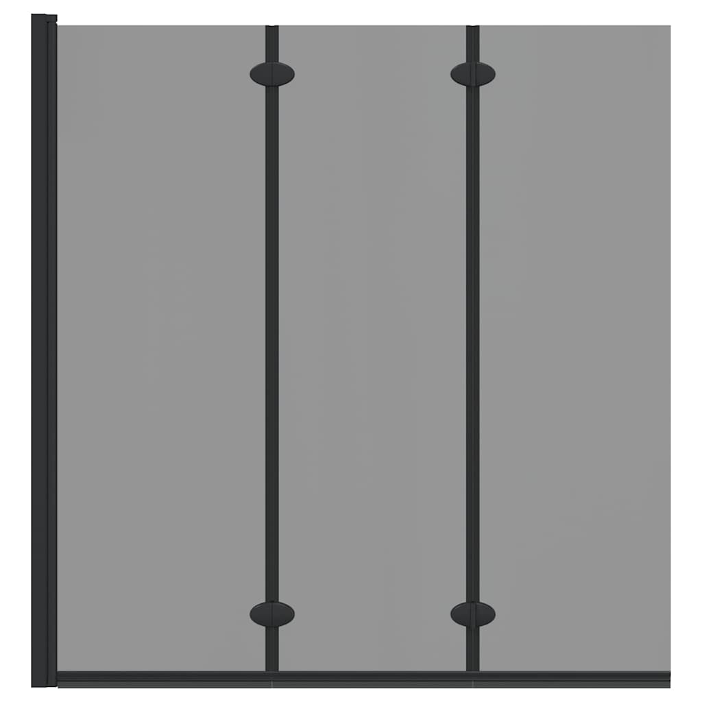 Bruser Indhegning Sort 130 x 138 cm ESG Glas og Aluminium