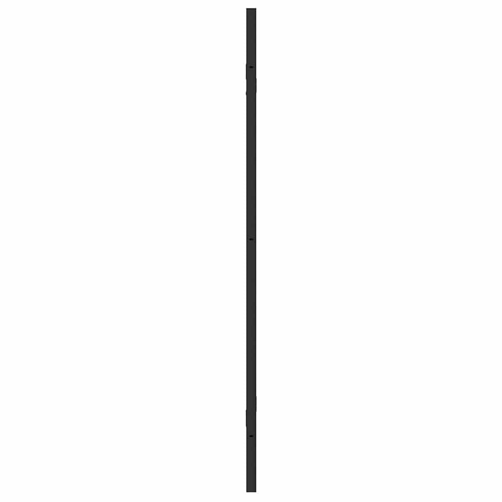 Bruser Indhegning Sort 130 x 138 cm ESG Glas og Aluminium