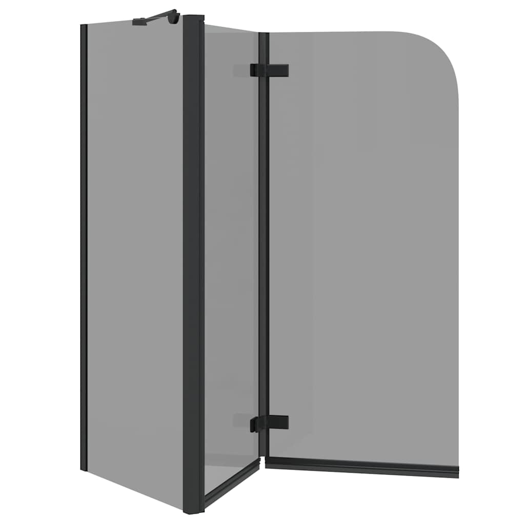 Bruser Indhegning Sort 120 x 68 x 130 cm ESG Glas og Aluminium