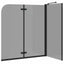Bruser Indhegning Sort 120 x 68 x 130 cm ESG Glas og Aluminium