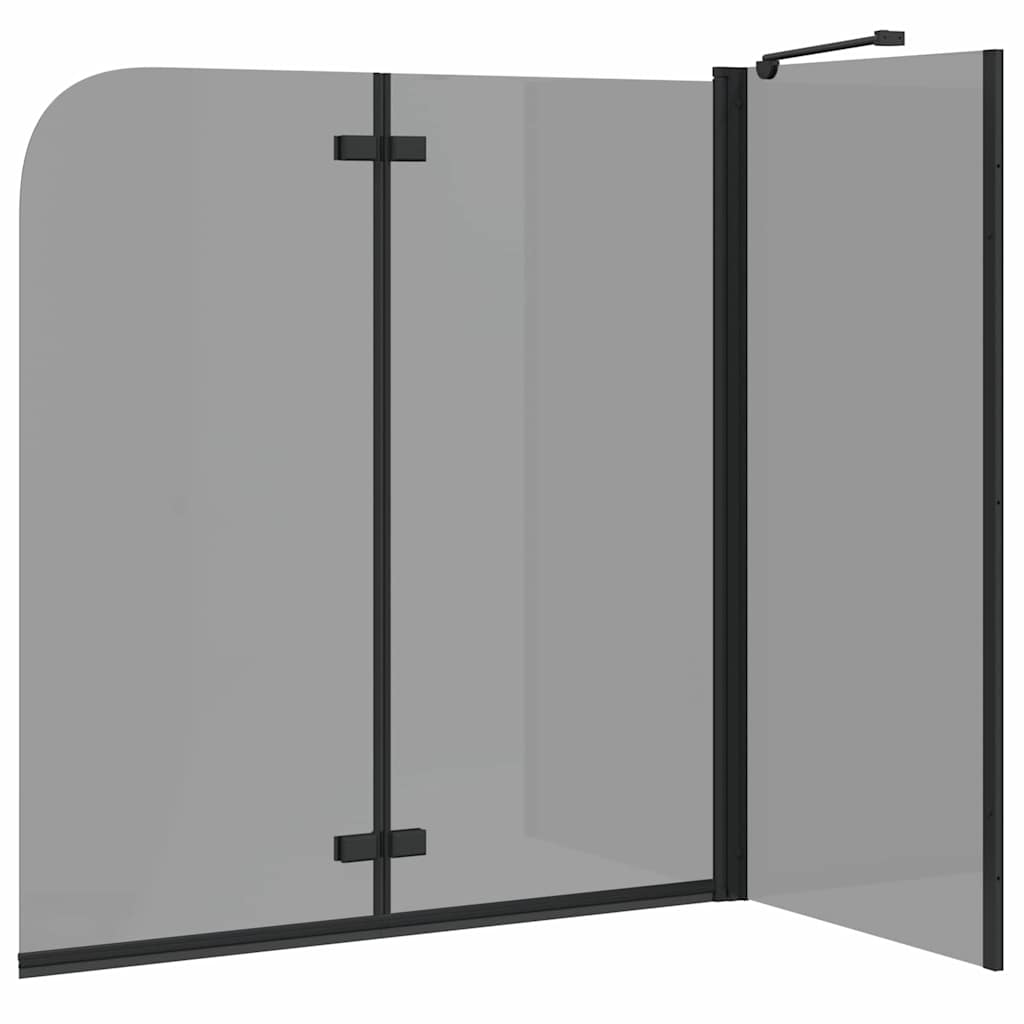Bruser Indhegning Sort 120 x 68 x 130 cm ESG Glas og Aluminium