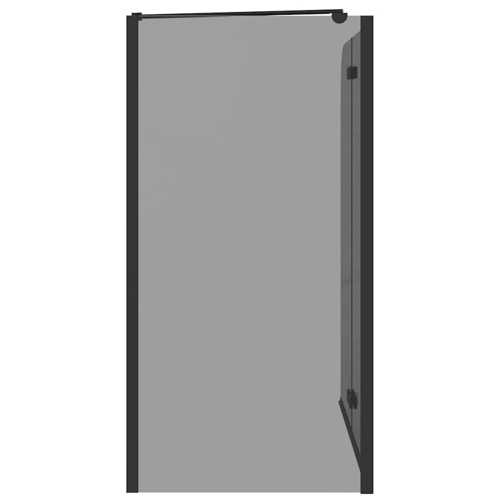 Bruser Indhegning Sort 120 x 68 x 130 cm ESG Glas og Aluminium