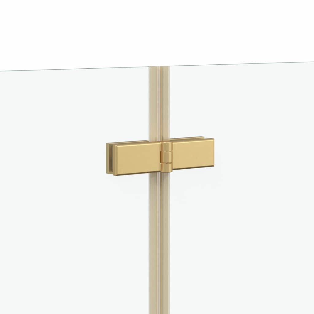 Bruser Indhegning Guld 120 x 68 x 130 cm ESG Glas og Aluminium