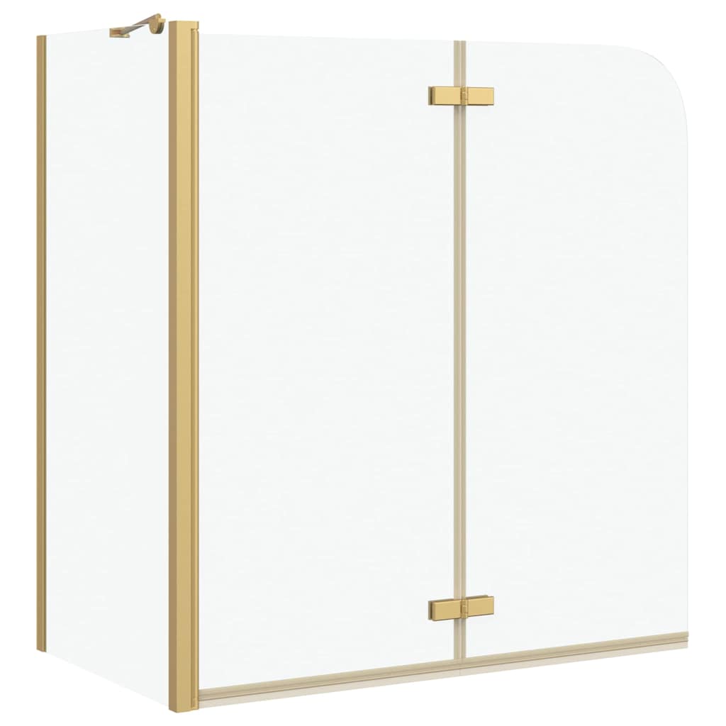 Bruser Indhegning Guld 120 x 68 x 130 cm ESG Glas og Aluminium