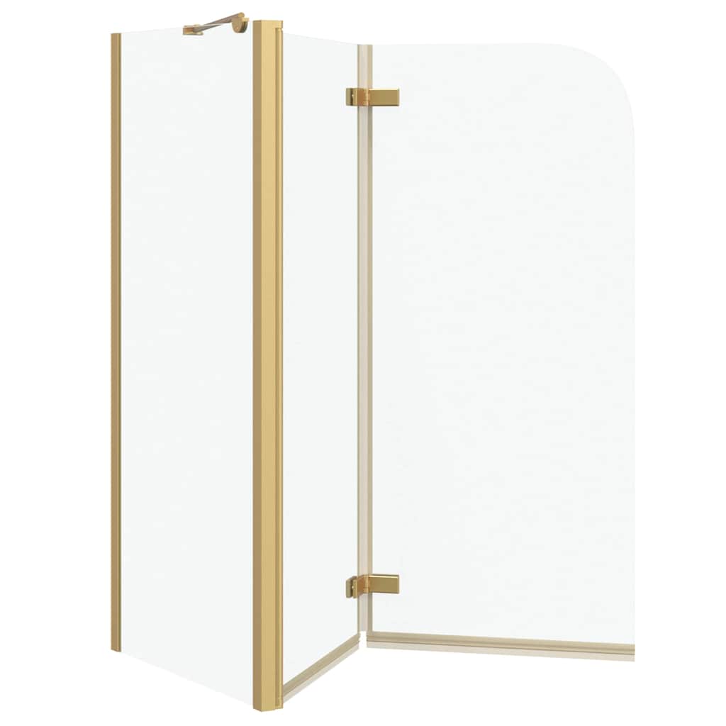 Bruser Indhegning Guld 120 x 68 x 130 cm ESG Glas og Aluminium